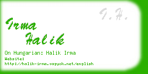 irma halik business card